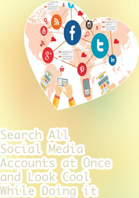Social media account search